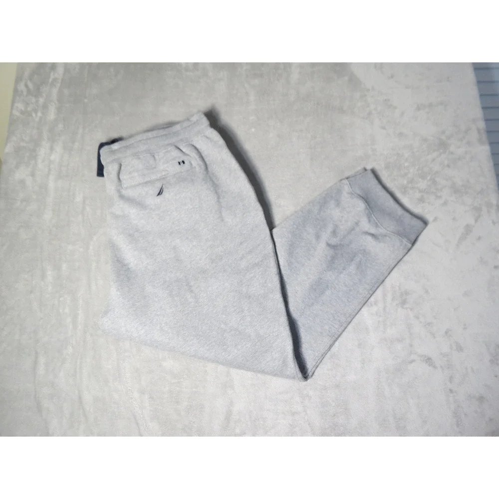 Nautica Joggers Mens 4XL Gray Fleece Lined Drawstring Waist Big and Tall NEW